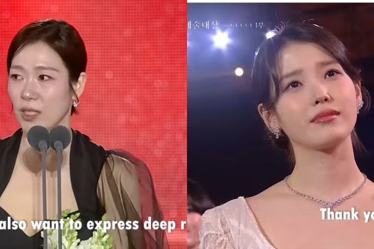 Langganan Raih Baeksang, Sambutan Emosional Yeom Hye Ran Buat IU Tersentuh Hingga Menangis!